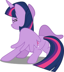 Size: 2308x2598 | Tagged: safe, artist:decprincess, twilight sparkle, alicorn, pony, g4, butt, female, high res, mare, plot, simple background, solo, transparent background, twibutt, twilight sparkle (alicorn), vector