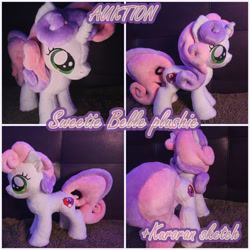 Size: 1280x1280 | Tagged: safe, artist:kuroran, sweetie belle, pony, unicorn, g4, advertisement, auction, female, filly, irl, photo, plushie, solo