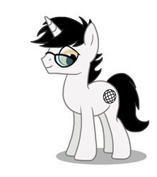 Size: 2400x2700 | Tagged: safe, artist:pinkiemina_憑酱, oc, oc only, oc:geocloud, pony, unicorn, 2021 community collab, derpibooru community collaboration, glasses, high res, male, show accurate, simple background, solo, transparent background
