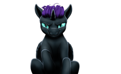 Size: 2575x1591 | Tagged: safe, artist:vasillium, oc, oc only, oc:nox (rule 63), oc:nyx, alicorn, pony, alicorn oc, colt, ears up, eyes open, grin, horn, lidded eyes, looking, looking at you, male, nostrils, prince, royalty, rule 63, simple background, smiling, smiling at you, solo, transparent background, wings
