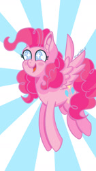 Size: 899x1599 | Tagged: safe, artist:starlight-j, pinkie pie, pegasus, pony, g4, race swap, smiling, solo