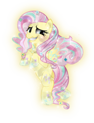 Size: 7000x9150 | Tagged: safe, artist:php178, derpibooru exclusive, fluttershy, crystal pony, pegasus, pony, g4, colored wings, crystallized pony, female, glowing, gradient hooves, gradient mane, gradient wings, mare, multicolored wings, rainbow power, rainbow wings, simple background, solo, sparkly wings, transparent background, wings
