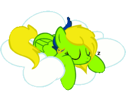 Size: 927x757 | Tagged: safe, artist:amgiwolf, oc, oc only, oc:viexy ams, pegasus, pony, animated, cloud, eyes closed, female, mare, on a cloud, pegasus oc, simple background, sleeping, solo, transparent background, wings