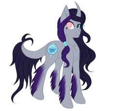 Size: 1371x1258 | Tagged: safe, artist:denali, oc, oc only, oc:raine oriana, original species, pony, female, simple background, solo, white background, winter unicorn species