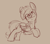 Size: 1882x1657 | Tagged: safe, artist:yoditax, derpy hooves, pegasus, pony, g4, female, looking at you, mare, monochrome, simple background, sketch, solo
