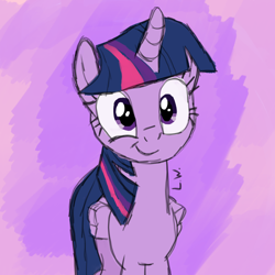 Size: 3840x3840 | Tagged: safe, artist:byteslice, twilight sparkle, alicorn, pony, g4, high res, looking at you, solo, twilight sparkle (alicorn)