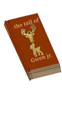 Size: 1080x2160 | Tagged: safe, artist:calebtyink, oc, oc:gwen jr., deer, book, deer logo
