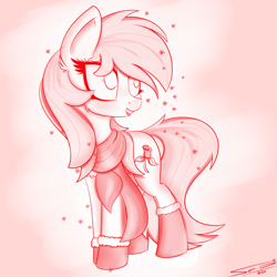 Size: 4000x4000 | Tagged: safe, artist:ser-p, roseluck, pony, g4, absurd resolution, clothes, monochrome, scarf, solo