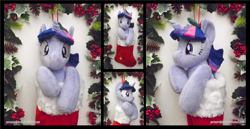 Size: 3405x1754 | Tagged: safe, artist:peruserofpieces, twilight sparkle, alicorn, pony, g4, christmas, christmas stocking, cute, female, garland, holiday, holly, looking at you, mare, peruserofpieces is trying to murder us, smiling, smiling at you, solo, twiabetes, twilight sparkle (alicorn)