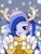 Size: 1668x2224 | Tagged: safe, alternate version, artist:batipin, princess luna, vice principal luna, equestria girls, g4, animal costume, chibi, clothes, costume, dress, female, reindeer costume, solo