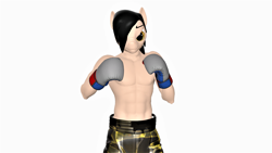 Size: 2560x1440 | Tagged: safe, artist:mr-wolfapex, oc, oc only, oc:electro-crit, oc:kurt marek (electro-crit), earth pony, pony, anthro, 3d, abs, boxing, boxing gloves, emo, looking at you, male, muscles, muscular male, shirless, source filmmaker, sports