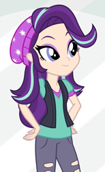 Size: 640x1040 | Tagged: safe, color edit, edit, editor:saltycube, screencap, starlight glimmer, equestria girls, g4, human coloration, skin color edit, solo