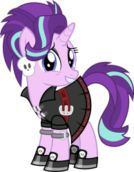 Size: 1593x2053 | Tagged: safe, artist:sketchmcreations, gameloft, starlight glimmer, pony, unicorn, g4, 80s, alternate hairstyle, clothes, dress, edgelight glimmer, eyeshadow, female, gameloft interpretation, looking at you, makeup, mare, sheepish grin, shoes, simple background, smiling, solo, transparent background, vector