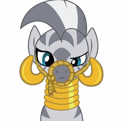 Size: 3072x3035 | Tagged: safe, edit, zecora, g4, bridle, high res, rope, tack