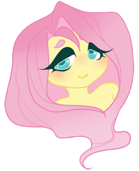 Size: 430x530 | Tagged: safe, artist:roboticalpaca, fluttershy, equestria girls, g4, blushing, bust, eyelashes, female, simple background, smiling, solo, transparent background