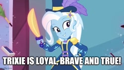 Size: 640x360 | Tagged: safe, edit, edited screencap, screencap, trixie, equestria girls, g4, my little pony equestria girls: better together, street magic with trixie, caption, image macro, imgflip, text