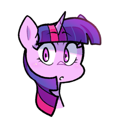 Size: 547x567 | Tagged: safe, artist:sourspot, twilight sparkle, pony, g4, :o, bust, cute, female, mare, open mouth, portrait, simple background, solo, twiabetes, white background