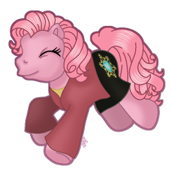 Size: 732x749 | Tagged: safe, artist:muhammad yunus, earth pony, original species, pony, g3, aelita schaeffer, clothes, code lyoko, crossover, cutie mark, eyes closed, happy, ponified, simple background, smiling, solo, transparent background