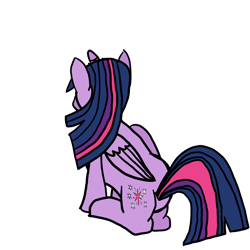 Size: 3840x3840 | Tagged: safe, artist:byteslice, twilight sparkle, alicorn, pony, g4, female, folded wings, high res, looking away, mare, simple background, sitting, solo, transparent background, twilight sparkle (alicorn), wings