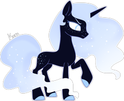 Size: 2419x1978 | Tagged: safe, artist:kurosawakuro, oc, oc only, pony, unicorn, base used, female, magical lesbian spawn, mare, offspring, parent:princess luna, parent:rarity, parents:rariluna, simple background, solo, transparent background