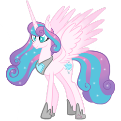 Size: 1676x1676 | Tagged: safe, artist:chelseawest, princess flurry heart, alicorn, pony, g4, adult, female, flowing mane, flowing tail, jewelry, older, older flurry heart, petalverse, peytral, regalia, simple background, solo, spread wings, transparent background, wings