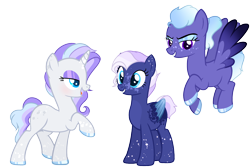 Size: 2868x1912 | Tagged: safe, artist:fcrestnymph, oc, oc only, pegasus, pony, unicorn, female, magical lesbian spawn, mare, offspring, parent:night glider, parent:rarity, parents:rariglider, simple background, transparent background, two toned wings, wings