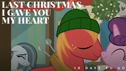 Size: 1920x1080 | Tagged: safe, edit, edited screencap, editor:quoterific, screencap, big macintosh, marble pie, sugar belle, earth pony, pony, unicorn, best gift ever, g4, 10, female, heartbreak, heartbroken marble, last christmas, male, sad, ship:sugarmac, shipping, side chick, song reference, stallion, straight, wham!