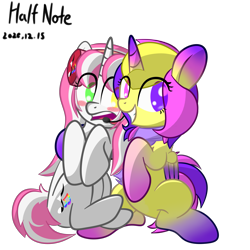 Size: 3543x3543 | Tagged: safe, artist:half note, oc, oc only, oc:half note, oc:purpink flowery, pony, unicorn, 2021 community collab, derpibooru community collaboration, female, heterochromia, high res, horn, mare, simple background, transparent background, unicorn oc