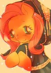 Size: 707x1000 | Tagged: safe, artist:kigekigahou, fluttershy, pony, g4, clothes, looking at you, solo