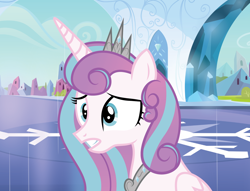 Size: 1446x1104 | Tagged: safe, artist:liya04, princess flurry heart, alicorn, pony, g4, crystal empire, crystal palace, older, older flurry heart, solo