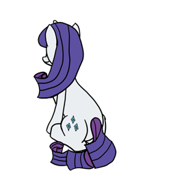 Size: 3840x3840 | Tagged: safe, artist:byteslice, rarity, pony, unicorn, g4, female, high res, looking away, mare, simple background, sitting, smiling, solo, transparent background