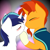 Size: 1000x1000 | Tagged: safe, artist:scootsredux, shining armor, sunburst, g4, abstract background, beard, blushing, crack shipping, duo, error, eyes closed, facial hair, gay, imminent kissing, infidelity, male, ship:shiningburst, shipping