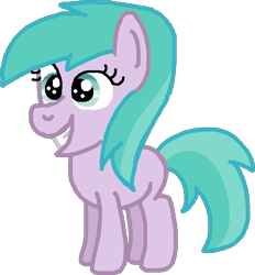 Size: 639x688 | Tagged: safe, artist:mario64, aura (g4), earth pony, pony, g4, ponyville confidential, aurabetes, cute, female, filly, grin, ms paint, simple background, smiling, solo, transparent background
