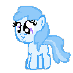 Size: 1024x1024 | Tagged: safe, artist:mario64, cotton cloudy, earth pony, pony, g4, cottonbetes, cute, earth pony cotton cloudy, female, filly, pixel art, race swap, simple background, smiling, solo, transparent background