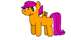 Size: 1024x576 | Tagged: safe, artist:mario64, scootaloo, pegasus, pony, g4, cute, cutealoo, female, filly, pixel art, simple background, solo, transparent background