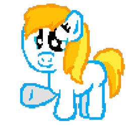 Size: 1024x1024 | Tagged: safe, artist:mario64, lemon daze, earth pony, pony, g4, cute, female, filly, lemondorable, pixel art, raised leg, simple background, solo, sweet lemonade, transparent background