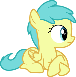 Size: 1010x1024 | Tagged: safe, artist:cloudy glow, rainy feather, pegasus, pony, g4, twilight time, .ai available, .svg available, background pony, female, filly, frown, simple background, sitting, solo, transparent background, vector