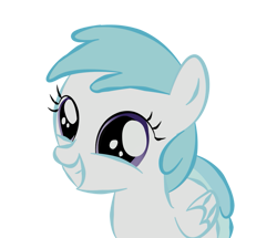 Size: 965x828 | Tagged: safe, artist:sonicrainbowdashie, cotton cloudy, pegasus, pony, g4, trade ya!, .ai available, .svg available, early, female, filly, folded wings, grin, simple background, smiling, solo, transparent background, vector, wings
