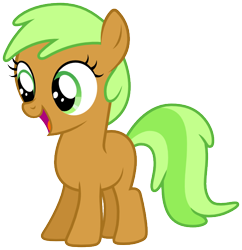 Size: 600x620 | Tagged: safe, artist:myrami, apple crumble, earth pony, pony, apple family reunion, g4, .svg available, apple family member, excited, female, filly, happy, simple background, smiling, transparent background, vector