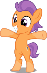 Size: 1347x2070 | Tagged: safe, artist:frownfactory, edit, editor:slayerbvc, vector edit, tender taps, earth pony, pony, g4, bipedal, coat markings, colt, grin, male, simple background, smiling, socks (coat markings), solo, transparent background, vector