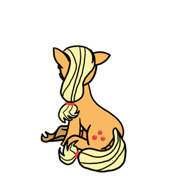 Size: 3840x3840 | Tagged: safe, artist:byteslice, applejack, earth pony, pony, g4, applejack's hat, cowboy hat, female, hat, high res, looking away, mare, simple background, sitting, solo, transparent background