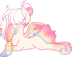 Size: 978x778 | Tagged: safe, artist:velnyx, oc, oc only, oc:spectral quartz, pegasus, pony, female, hair over eyes, lying down, mare, prone, simple background, solo, transparent background