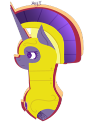 Size: 1249x1632 | Tagged: safe, artist:thecommandermiky, oc, oc only, pony, unicorn, armor, gold, purple, royal guard, royal guard armor, simple background, solo, transparent background