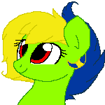 Size: 150x150 | Tagged: safe, artist:amgiwolf, oc, oc only, oc:viexy ams, earth pony, pony, animated, blinking, bust, ear piercing, earring, earth pony oc, female, gif, jewelry, mare, piercing, pixel art, simple background, solo, transparent background