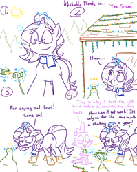 Size: 4779x6013 | Tagged: safe, artist:adorkabletwilightandfriends, spike, starlight glimmer, dragon, pony, unicorn, comic:adorkable twilight and friends, g4, adorkable, adorkable friends, angry, boots, christmas, christmas decorations, christmas lights, clothes, comic, cute, dork, family, female, friendship, funny, glowing horn, happy, hearth's warming, holiday, horn, humor, levitation, magic, magic aura, male, mare, nature, outdoors, plug, preparation, relatable, scarf, shoes, silly, slice of life, telekinesis, winter