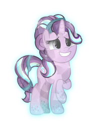 Size: 6000x8466 | Tagged: safe, artist:php178, derpibooru exclusive, starlight glimmer, crystal pony, pony, unicorn, g4, absurd resolution, alternate hairstyle, crystal starlight, crystallized, crystallized pony, female, hairband, hoof designs, inkscape, looking forward, mare, rainbow power, rainbow power-ified, raised hoof, simple background, smiling, tail band, transparent background, vector