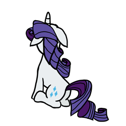 Size: 3840x3840 | Tagged: safe, artist:byteslice, rarity, pony, unicorn, g4, female, floppy ears, high res, looking up, mare, simple background, sitting, solo, transparent background