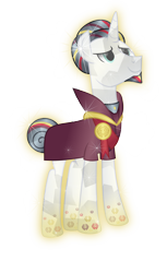Size: 5058x8278 | Tagged: safe, artist:php178, derpibooru exclusive, chancellor neighsay, crystal pony, pony, unicorn, g4, absurd resolution, alternate hairstyle, brooch, clothes, crystallized, crystallized pony, hoof designs, inkscape, looking up, male, pin, rainbow power, rainbow power-ified, robe, school logo, simple background, smiling, solo, stallion, transparent background, vector