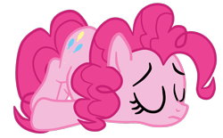 Size: 1106x685 | Tagged: safe, artist:gmaplay, pinkie pie, earth pony, pony, g4, mmmystery on the friendship express, ass up, balloonbutt, butt, face down ass up, simple background, solo, transparent background, unconscious