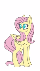 Size: 899x1599 | Tagged: safe, artist:starlight-j, fluttershy, pegasus, pony, g4, colored, flat colors, smiling, solo
